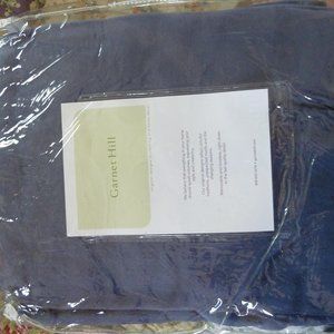 Garnet Hill Cotton Fleece Blanket Queen - Color: Blue